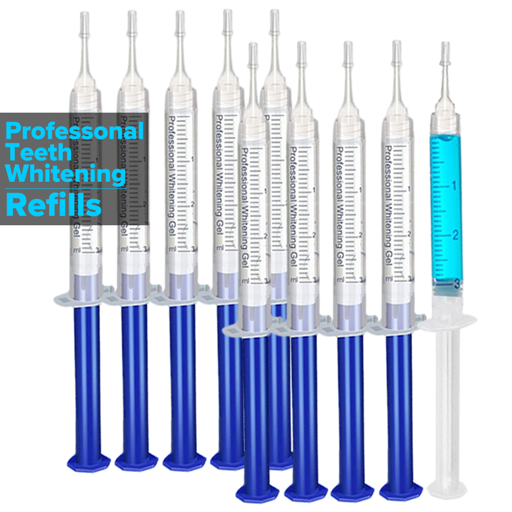 Teeth Whitening Kit - เจลฟอกสีฟันแบบเติม หลอดฉีดยาเจลฟอกสีฟัน สำหรับถาดใสแบบอินวิสไลน์ เกรดสำหรับทันตกรรม ชุดฟอกสีฟันขาว