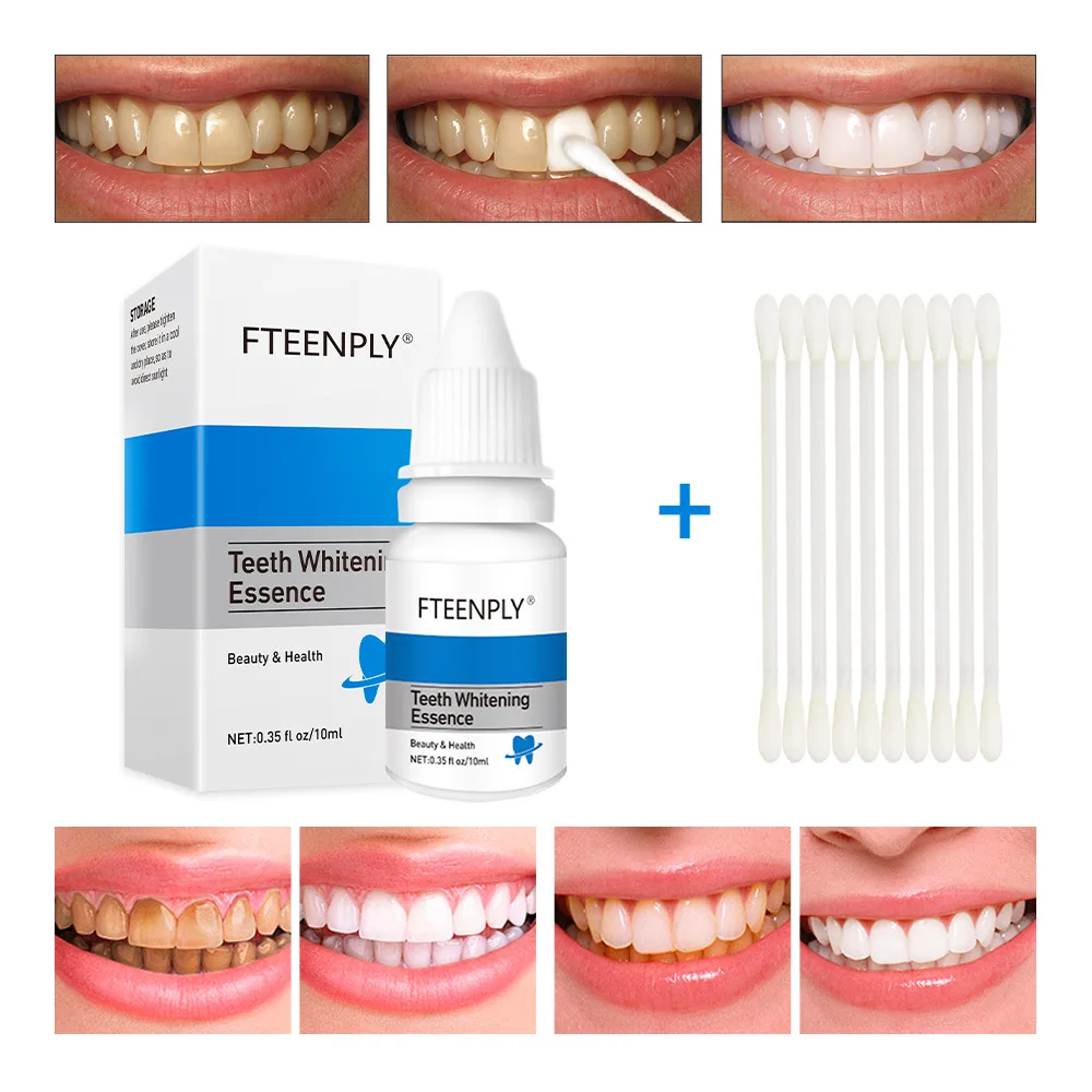 Teeth Whitening Near Me - FTEENPLY ฟันไวท์เทนนิ่ง Oral สุขอนามัยทำความสะอาดเซรั่มลบคราบจุลินทรีย์ฟอกสีฟันเครื่องมือทันตกรรม Care