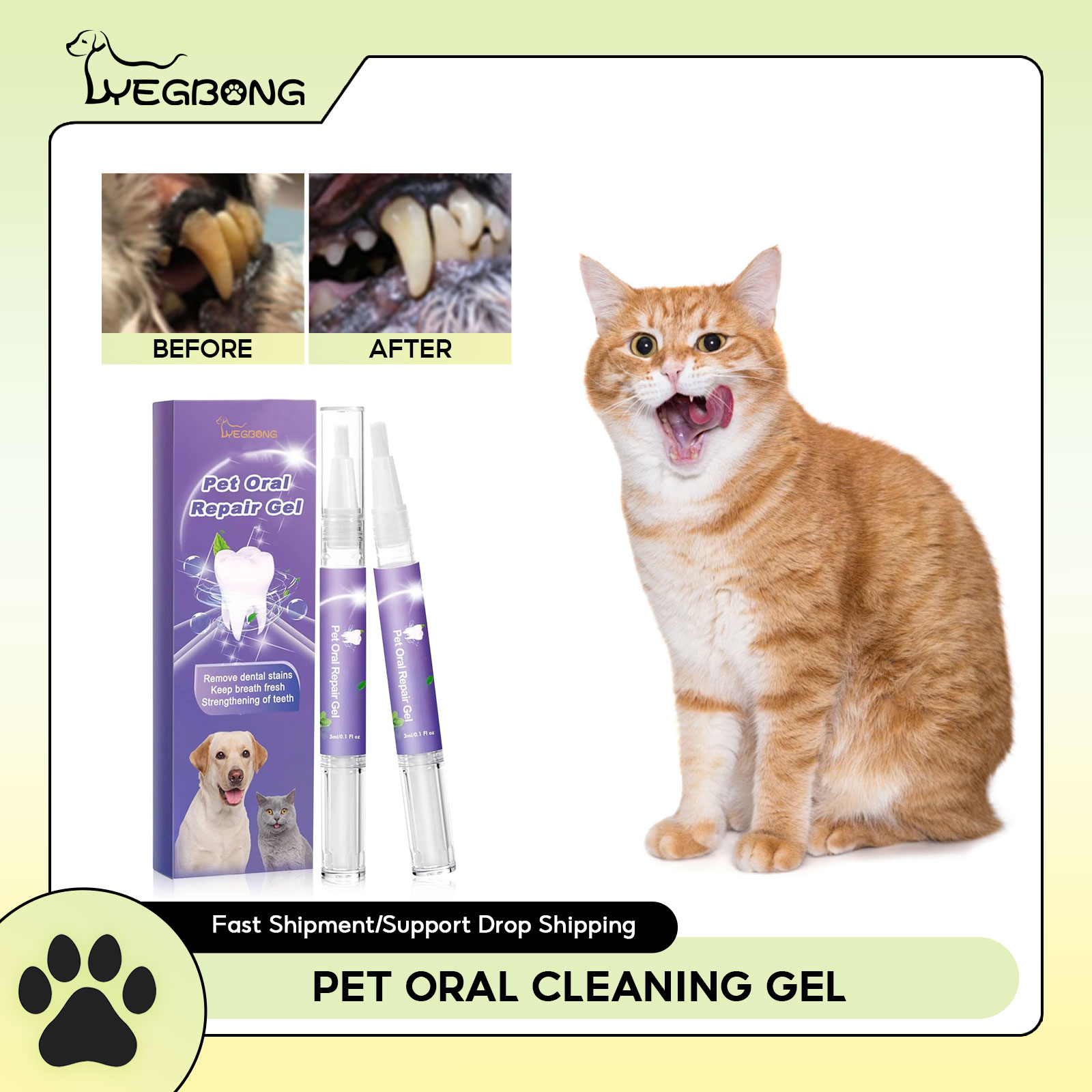 Teeth Whitening Near Me - สัตว์เลี้ยง Oral Repair GEL Puppy Tartar