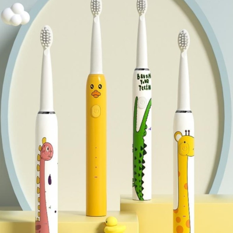 Teeth Whitening Kit - แปรงสีฟันไฟฟ้าสำหรับเด็ก ขนแปรงนุ่ม ระบบโซนิค กันน้ำ IPX7 ดูแลฟันที่บ้าน