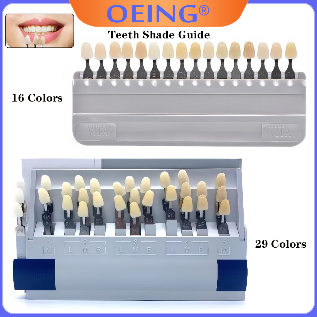 Teeth Whitening Kit - แผ่นสีสำหรับวัดสีฟัน 29/16 สี วัสดุเซรามิก VITAPAN แบบจำลองฟัน
