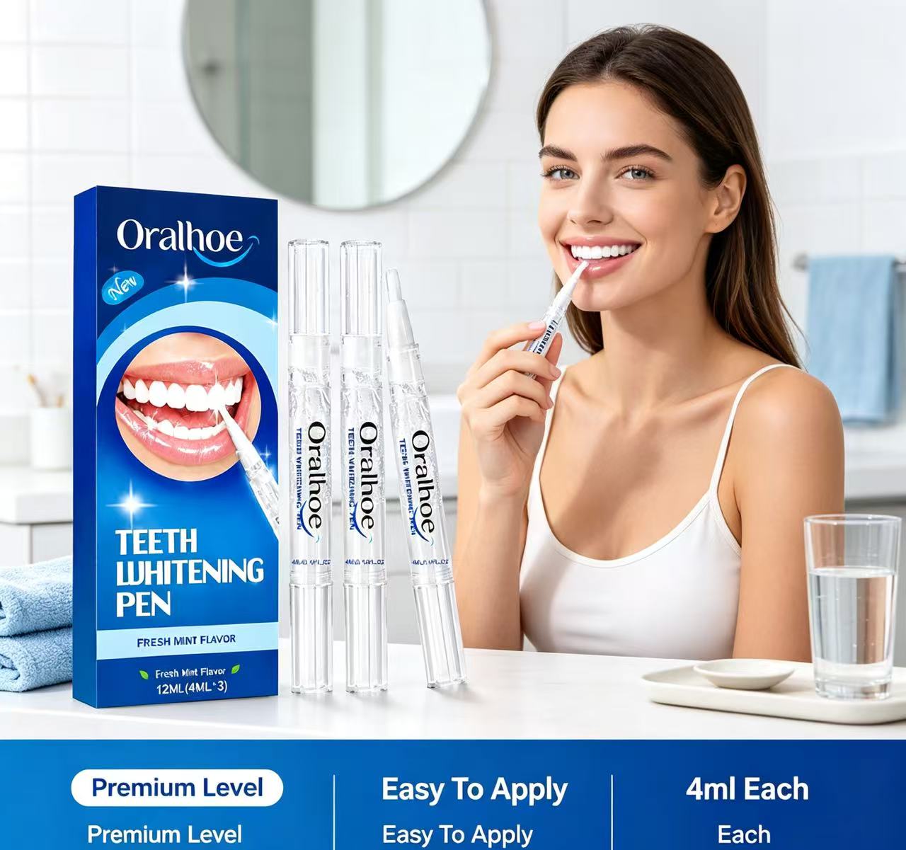 ปากกาฟอกสีฟัน Oralhoe ชุด 3 ชิ - Teeth Whitening Pens บทวิจารณ์และราคา