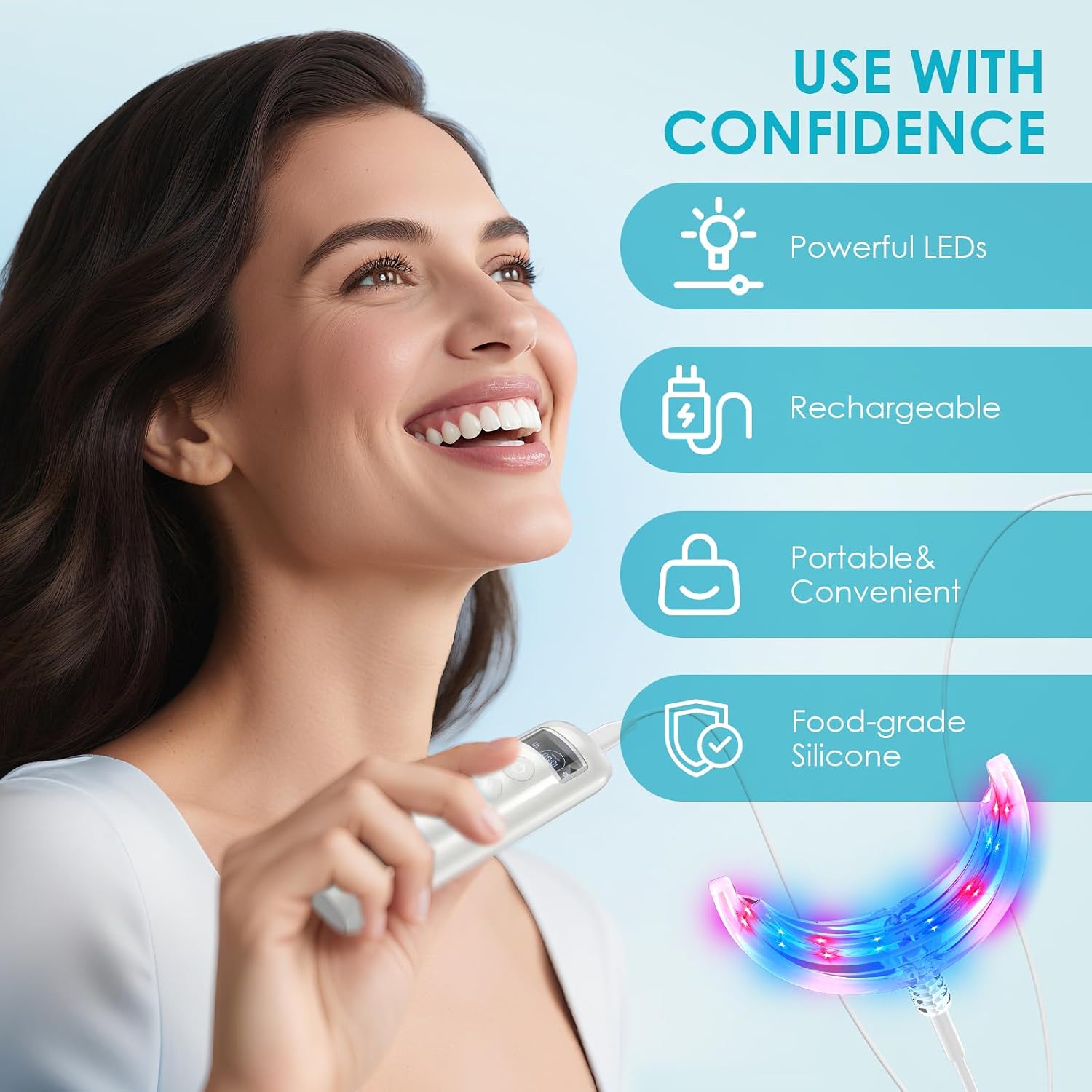 เครื่องเร่งฟอกสีฟัน 16 LED แสง - Teeth Whitening Kit บทวิจารณ์และราคา