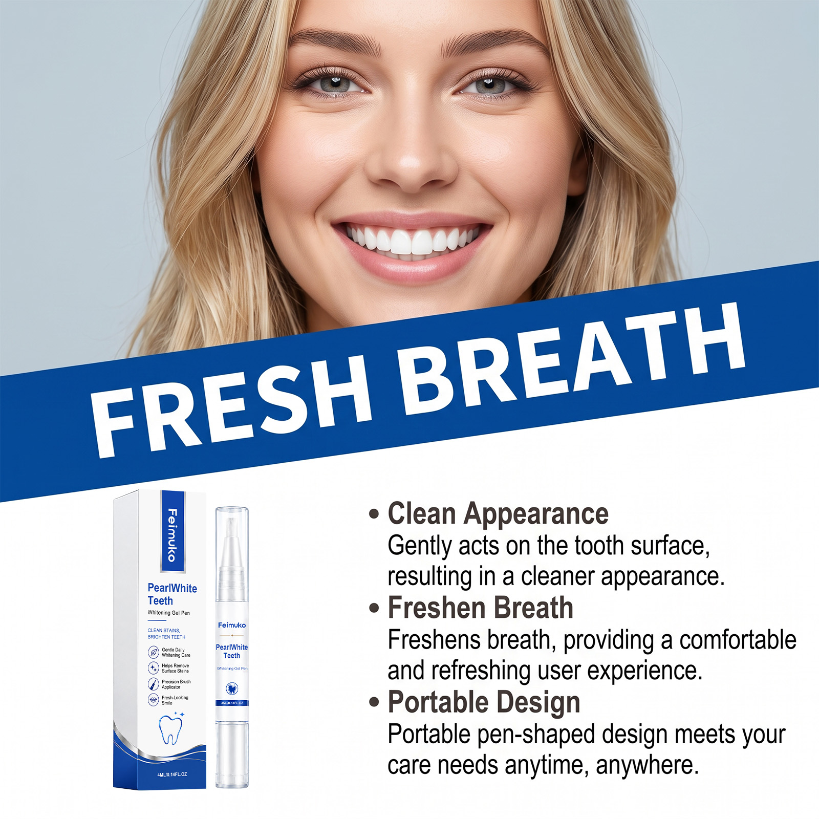ปากกาเจลฟอกฟันขาวแบบพกพา ขจัดค - Teeth Whitening Pens บทวิจารณ์และราคา