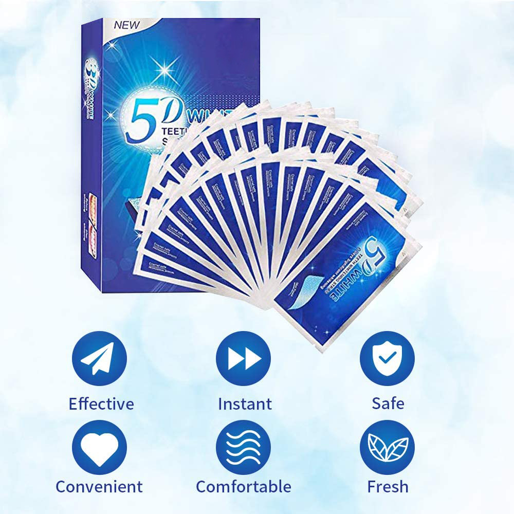 แผ่นฟอกสีฟันขาว 5D ไวท์เทนนิ่ง - Teeth Whitening Kit บทวิจารณ์และราคา