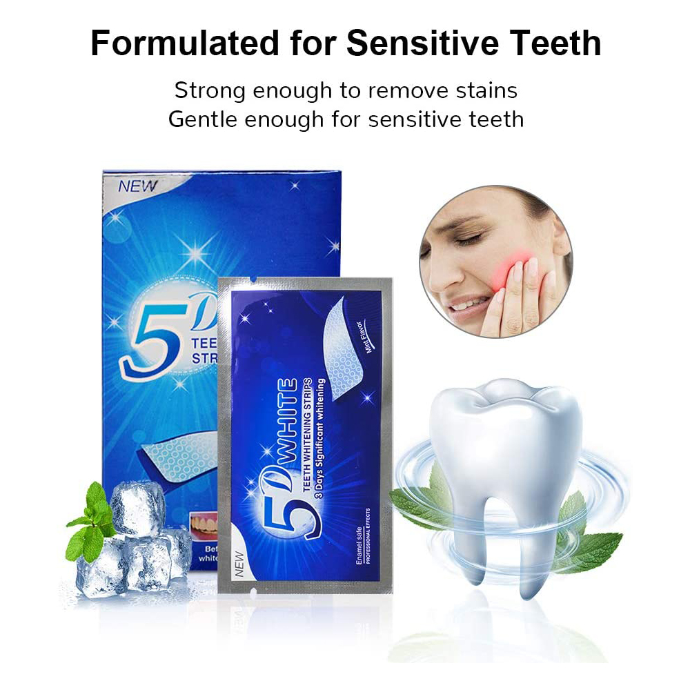 แผ่นฟอกสีฟันขาว 5D ไวท์เทนนิ่ง - Teeth Whitening Kit บทวิจารณ์และราคา